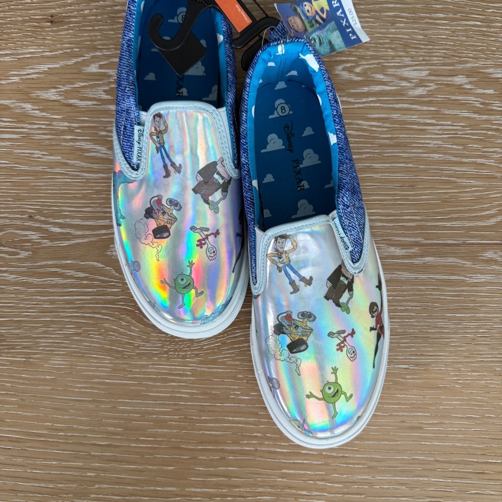 Ground Up Disney Pixar Toy Story Slip On Shoes Kids Size 8 Holographic